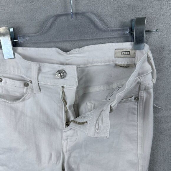 AYR All Year Round Vintage Flare Leg Jeans Mid Rise Womens Size 26 White - Picture 5 of 14